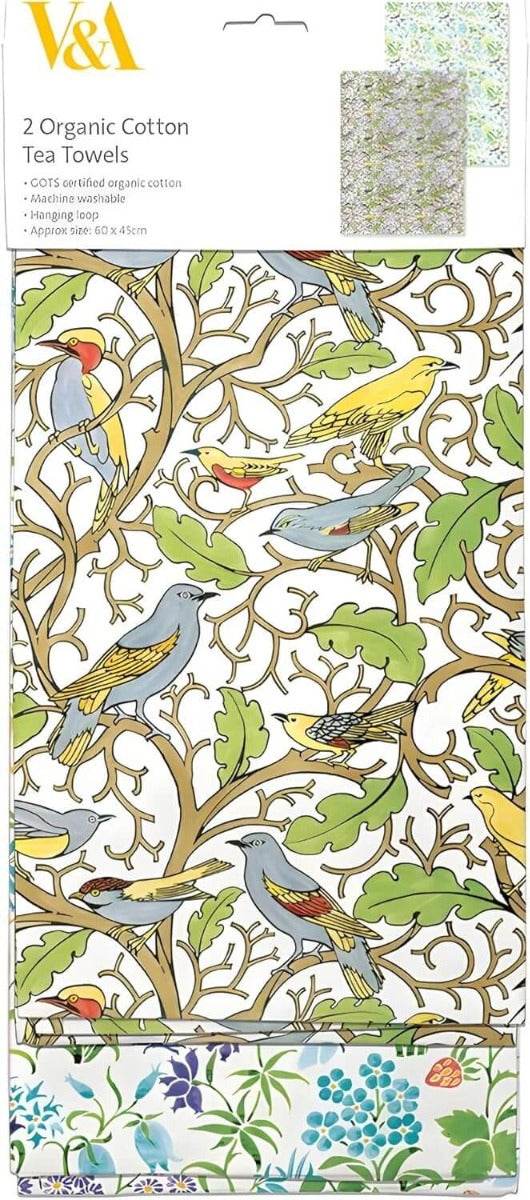 Voysey Birds Tea Towels - House of Cards