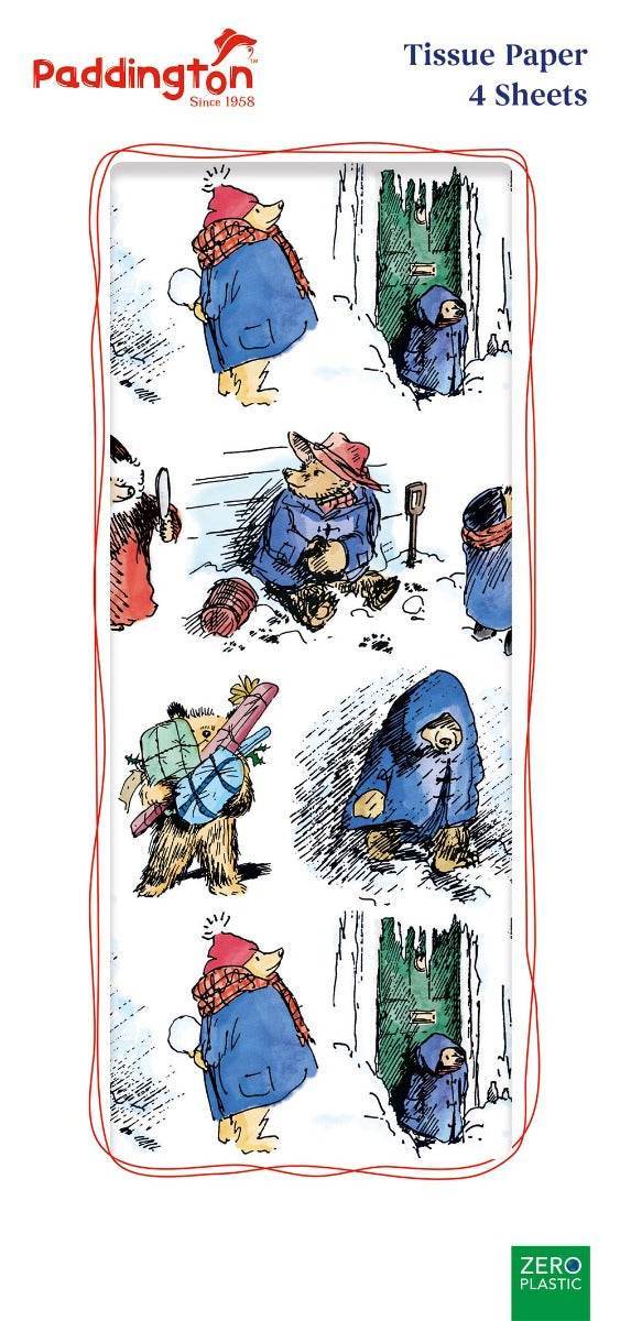 Christmas Paddington Bear Tissue - 4 Sheets - House of Cards