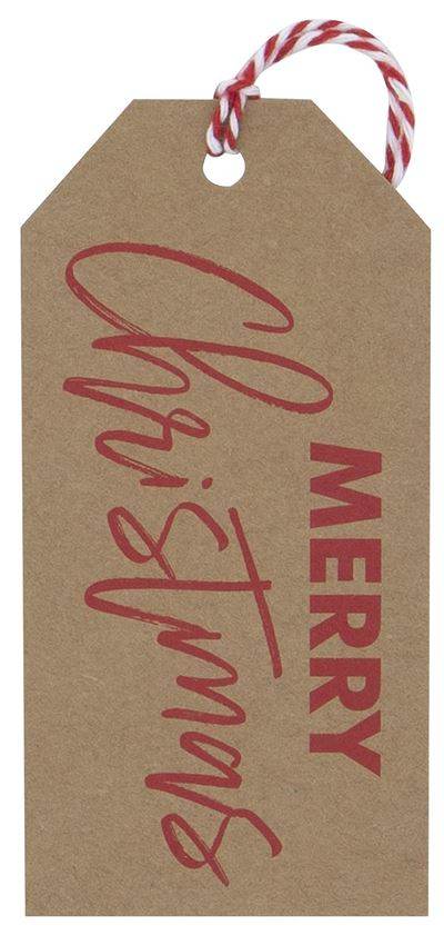 18 Brown Kraft Christmas Gift Tags - House of Cards