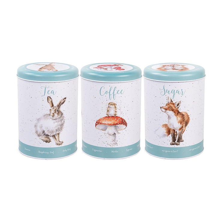 Country Set Tea Coffee and Sugar Canisters