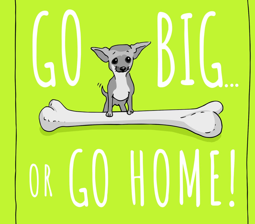 Totally Pawsome Go Big Chihuahua Birthday Card