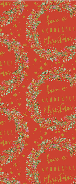 Luxury Red Wreath Christmas Tissue Paper