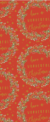 Luxury Red Wreath Christmas Tissue Paper