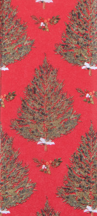 Luxury Red Fir Trees Xmas Tissue Paper