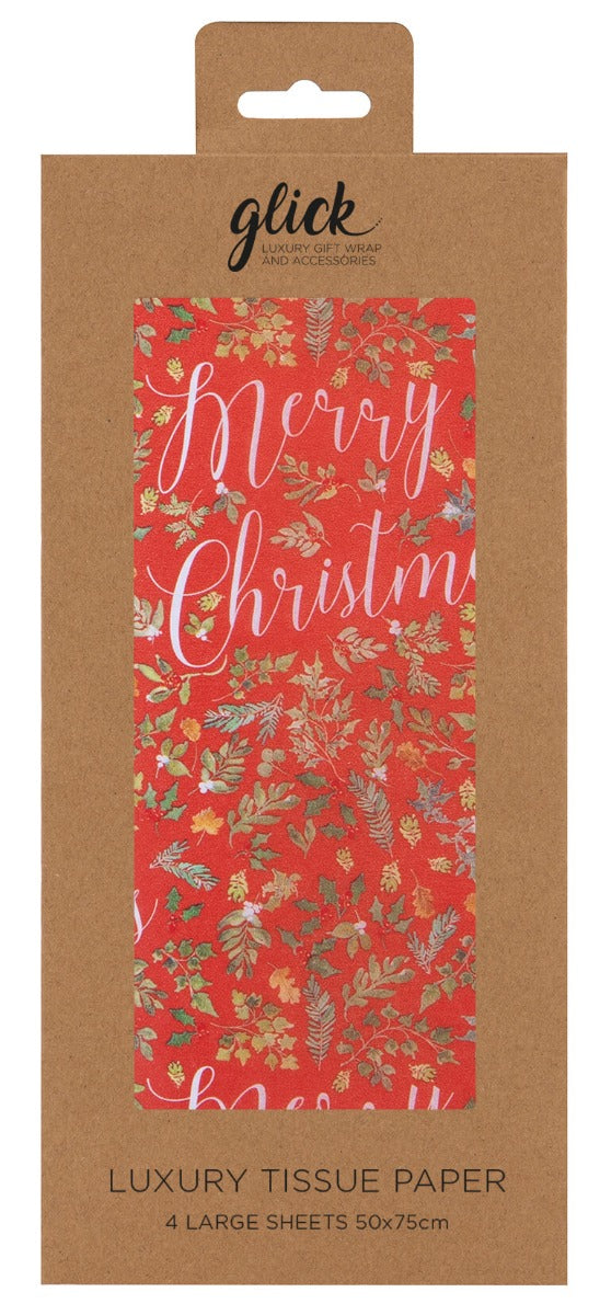 Luxury Christmas Foliage Xmas Tissue Paper