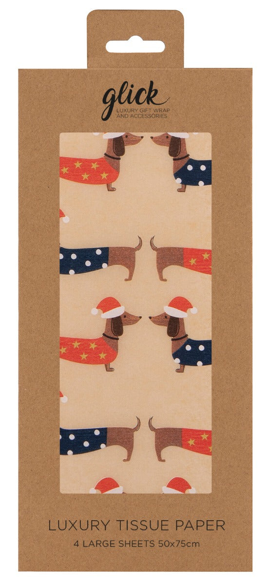 Dachshund Xmas Tissue Paper