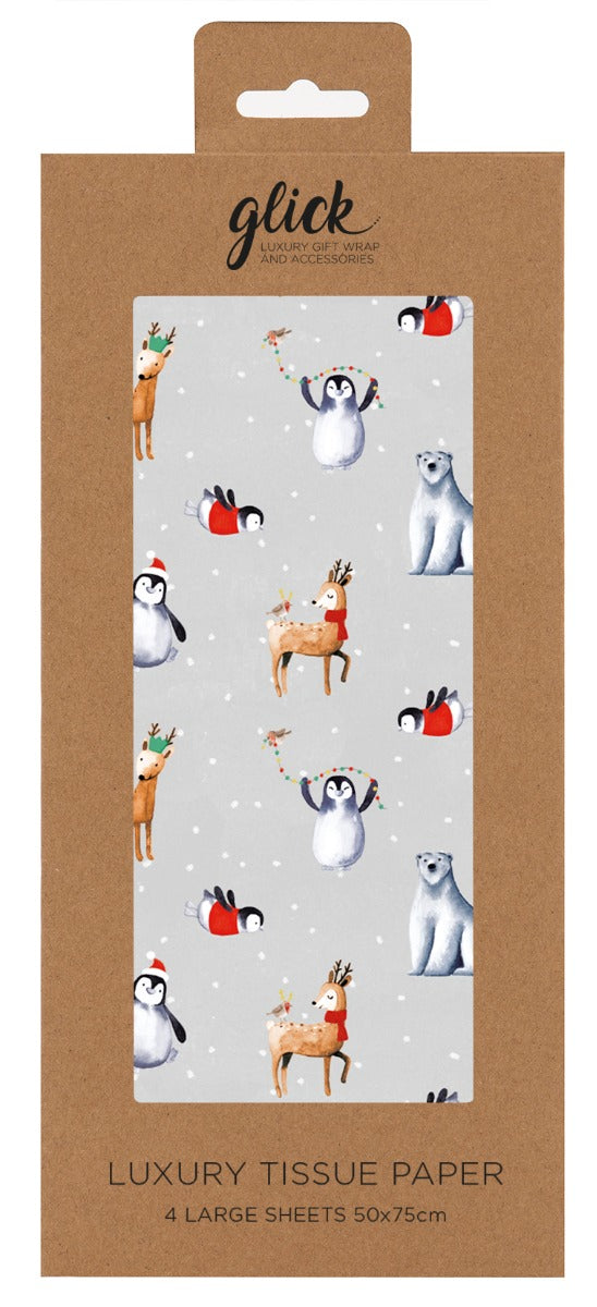 Luxury Festive Friends Christmas Tissue Paper
