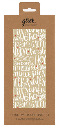 Luxury Festive Greetings Christmas Tissue Paper