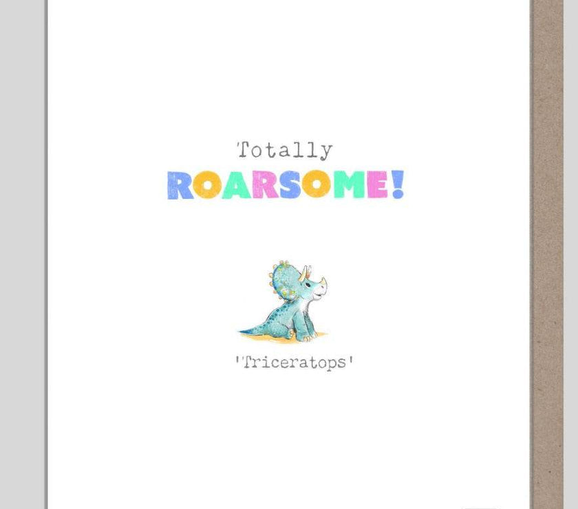 1st Birthday Card Triceratops Dinosaur - House of Cards