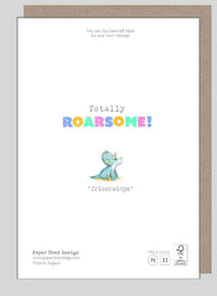 1st Birthday Card Triceratops Dinosaur - House of Cards