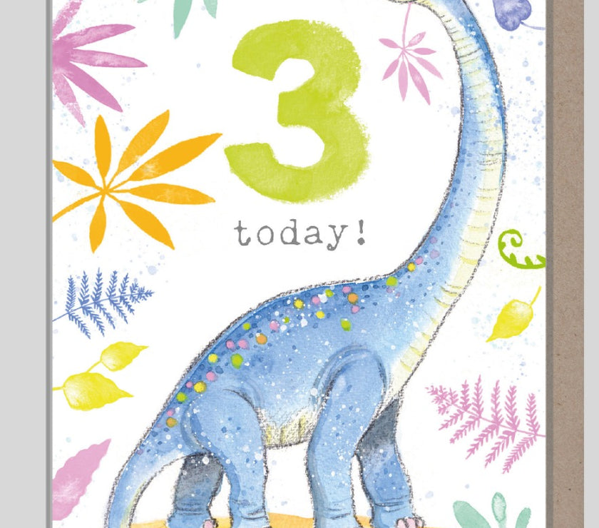 Roarsome Age 3 Birthday Card