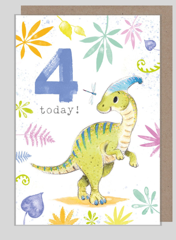 Roarsome Age 4 Birthday Card