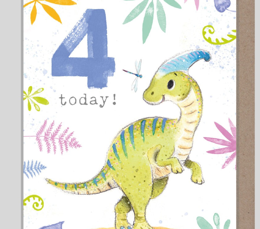 Roarsome Age 4 Birthday Card