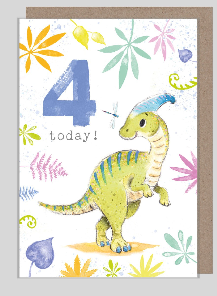 Roarsome Age 4 Birthday Card