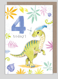 Roarsome Age 4 Birthday Card
