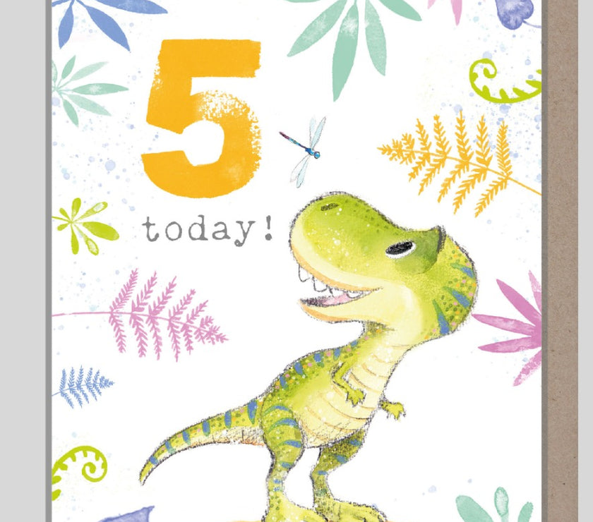 Roarsome Age 5 Birthday Card