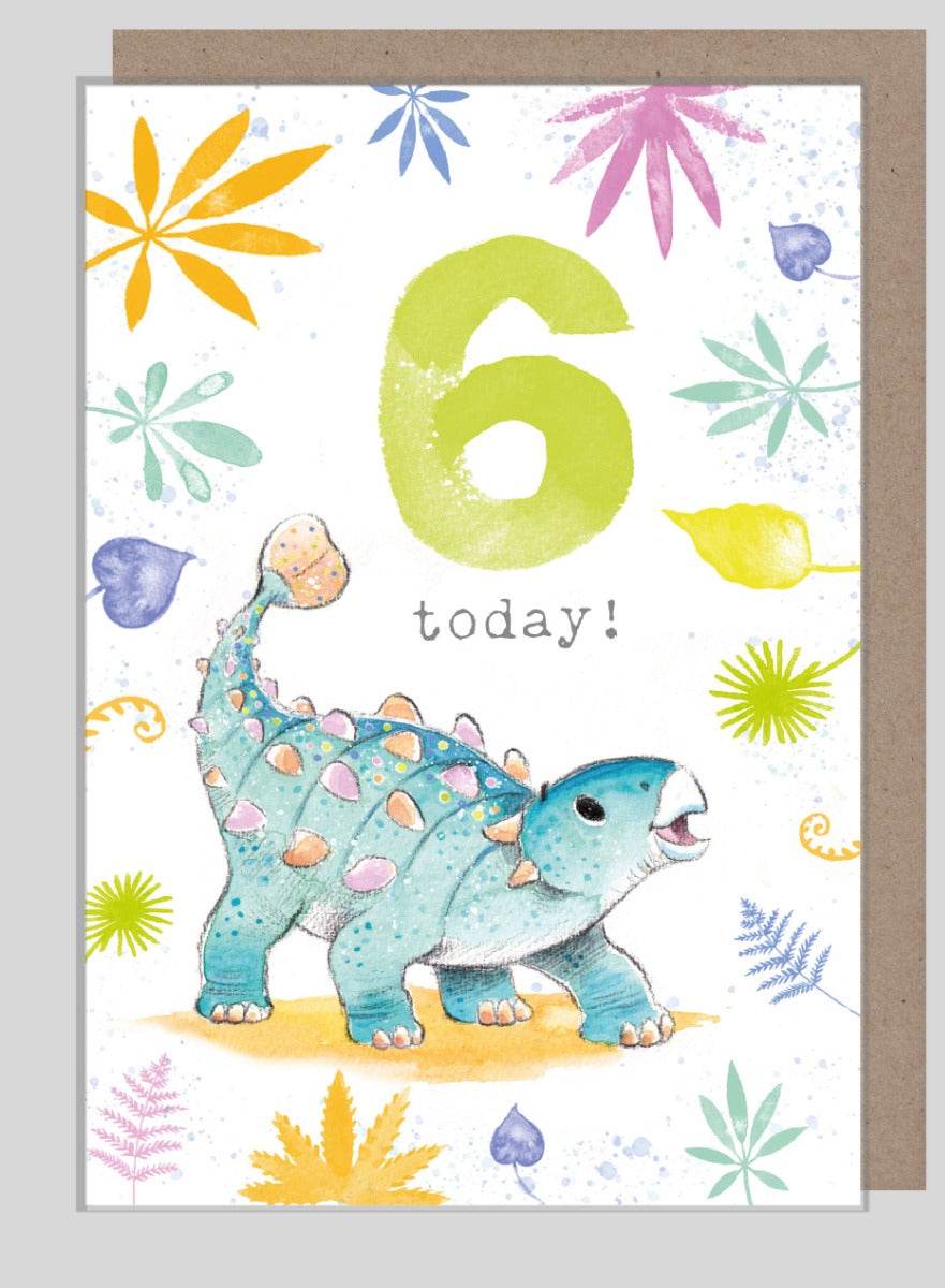 Roarsome Age 6 Birthday Card - House of Cards