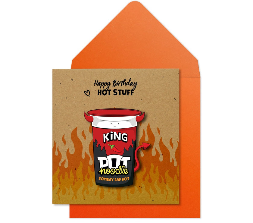 Pot Noodle Birthday Card