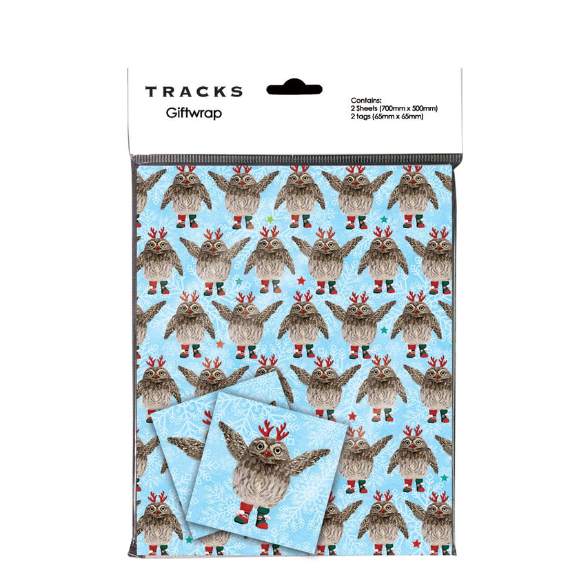 Reindeer Owl Christmas Giftwrap