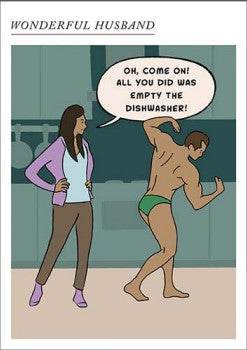 Husband Dishwasher Birthday Card - House of Cards