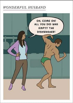 Husband Dishwasher Birthday Card