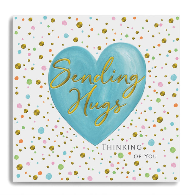 Sending Hugs Heart Greeting Card