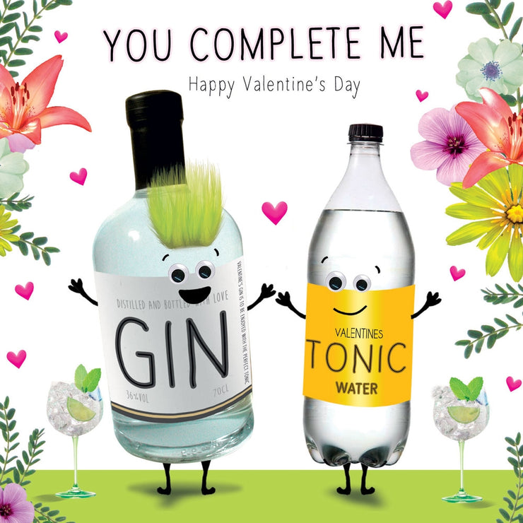 Fluff Gin and Tonic Valentines Card