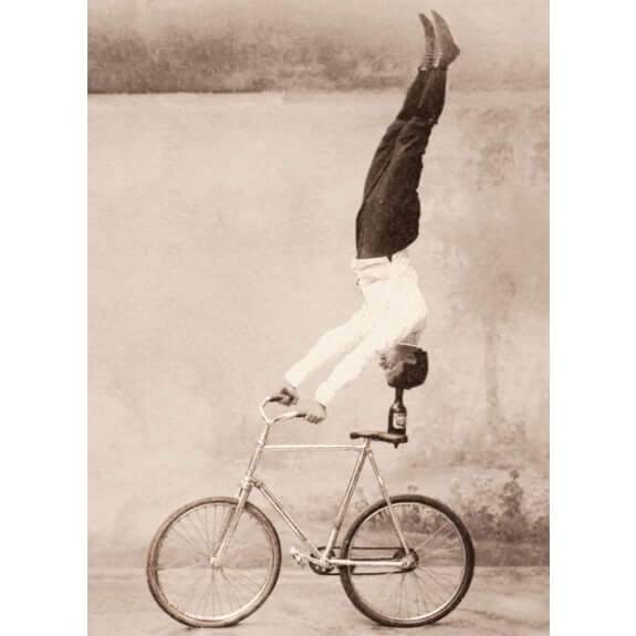 Bicycle Beer Man Birthday Card - House of Cards