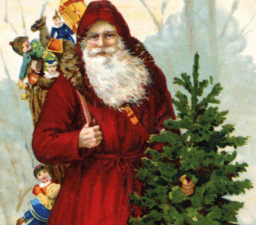 Vintage Father Christmas Cards - House of Cards