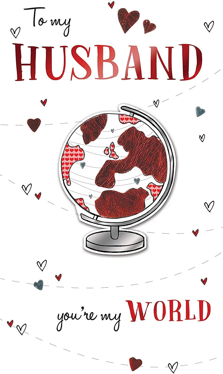 Husband My World Valentine Card