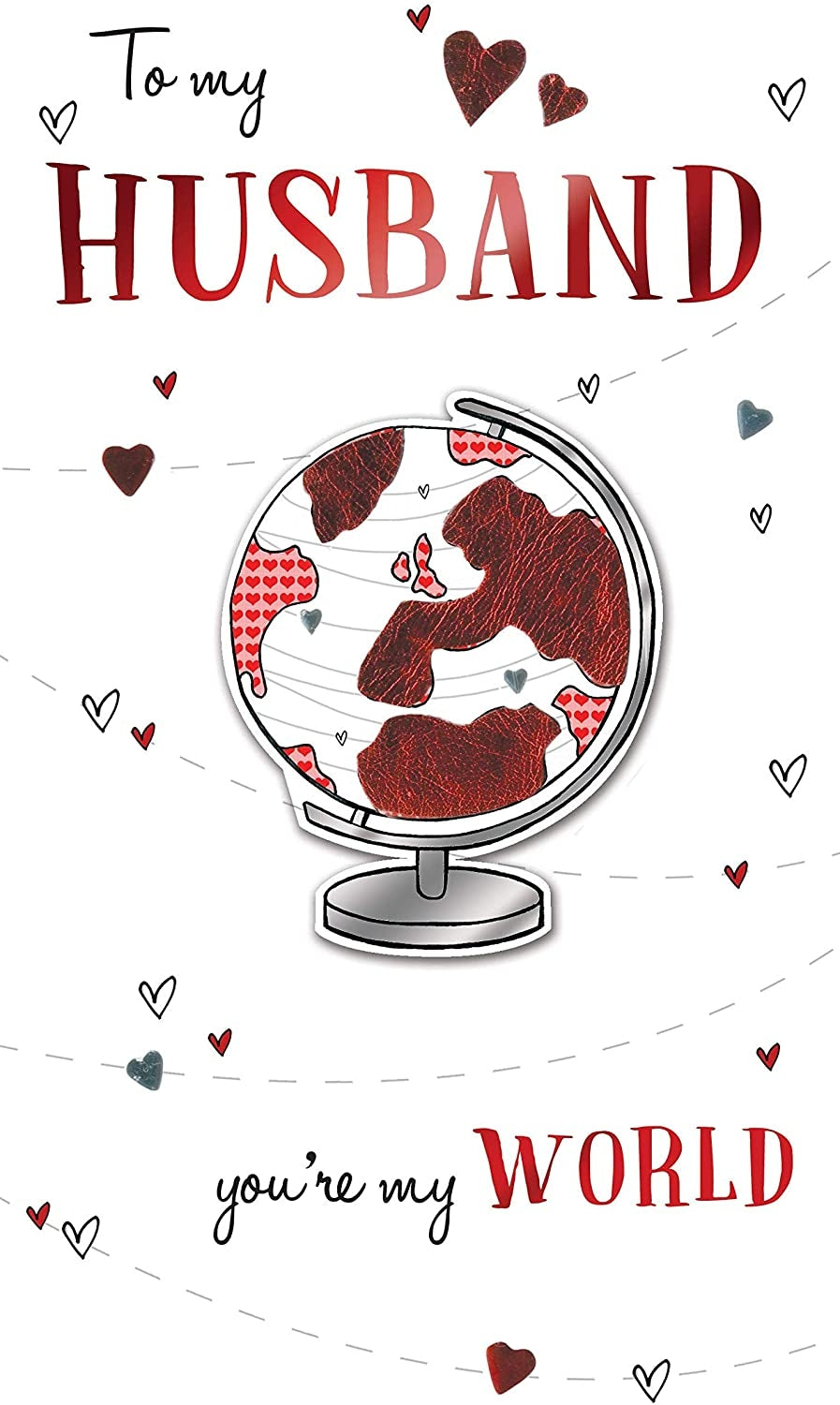 Husband My World Valentine Card