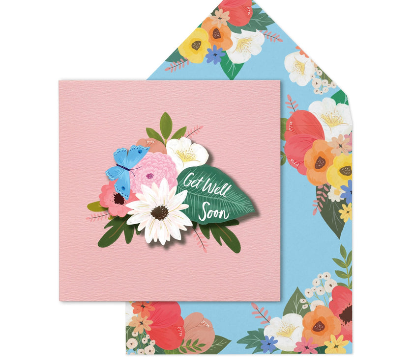 Flowers Get Well Soon Card