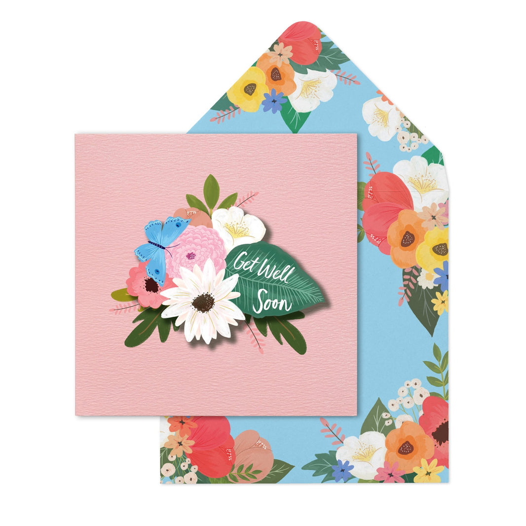 Flowers Get Well Soon Card