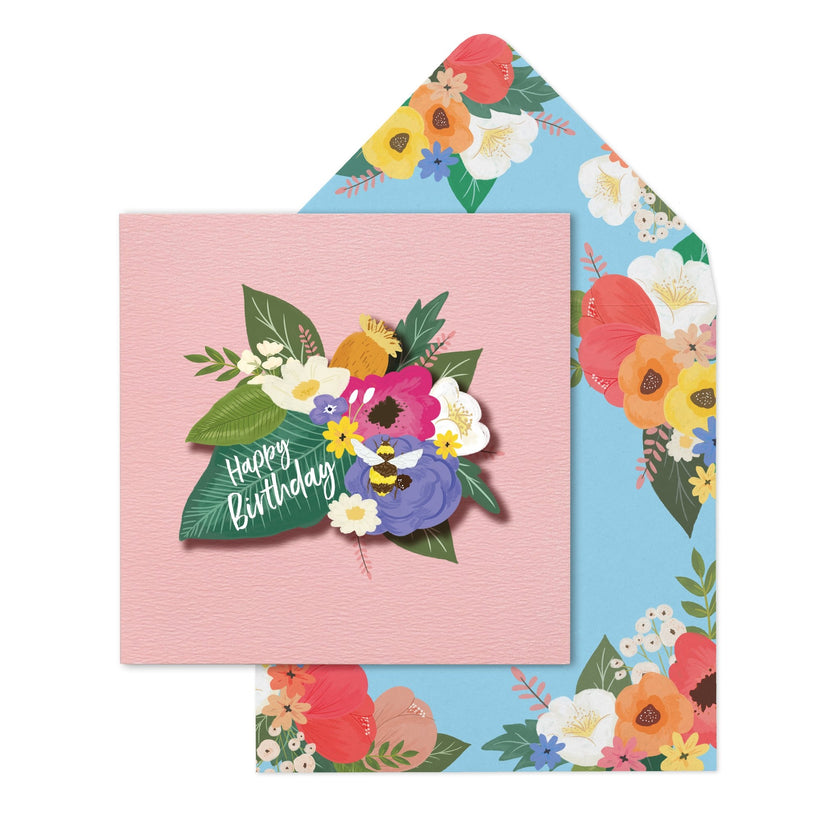 Flowers Happy Birthday Card