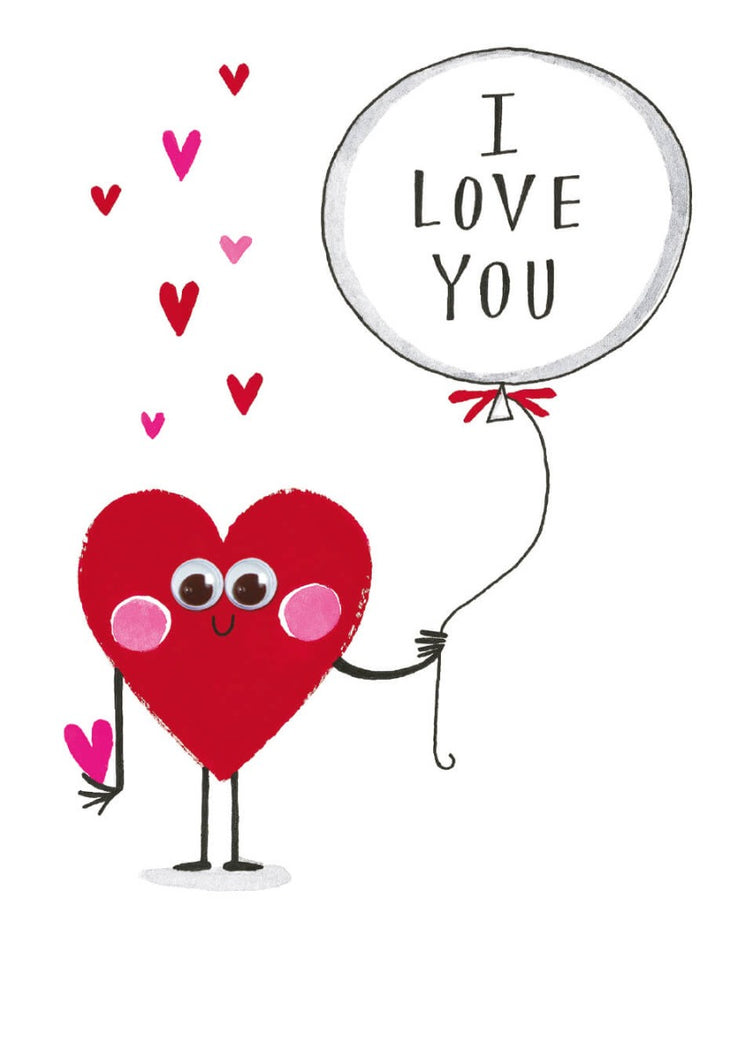 Love You Balloon Valentines Card