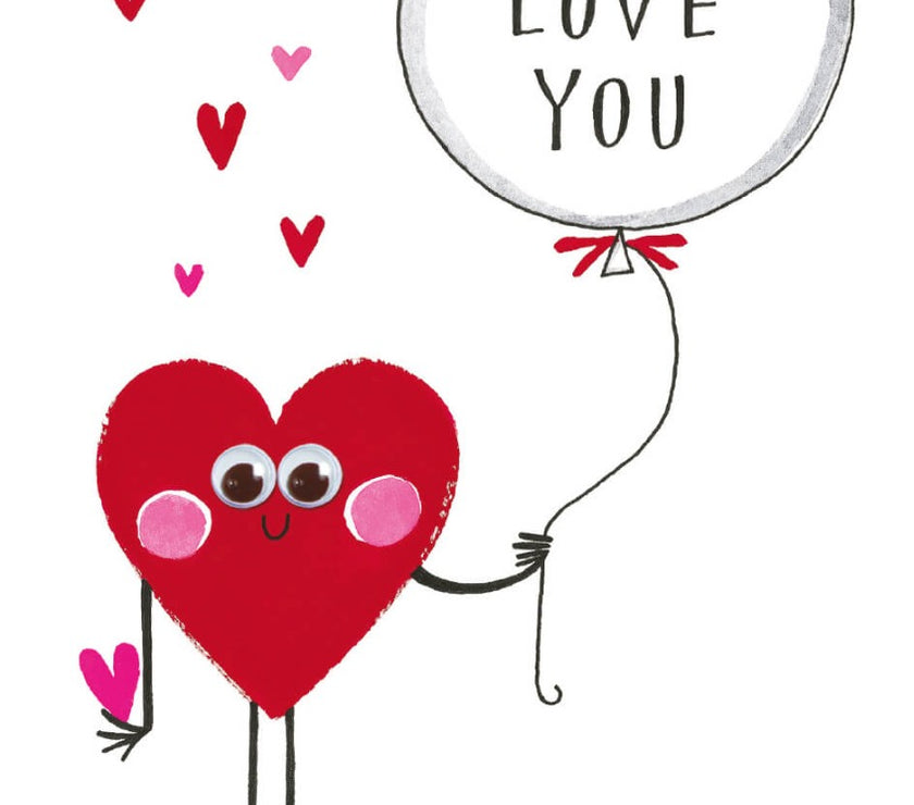 Love You Balloon Valentines Card
