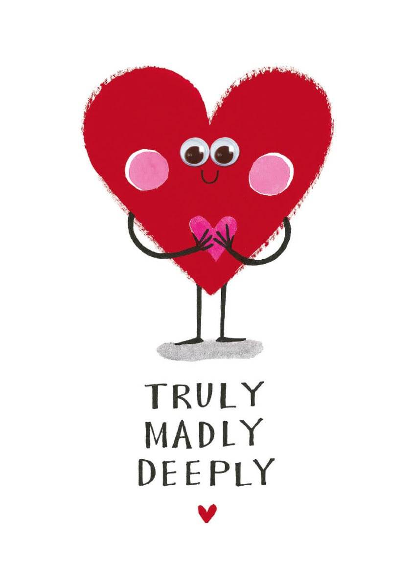 Truly Madly Deeply Valentines Card - House of Cards