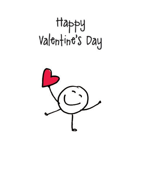 Stick Figure Valentine Card