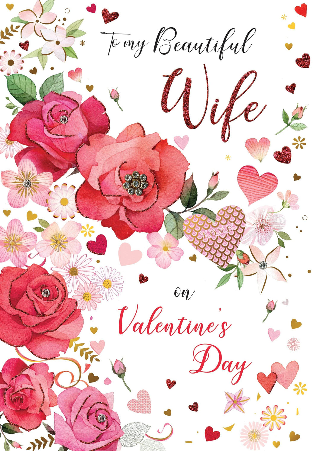 Beautiful Wife Valentine Card - House of Cards