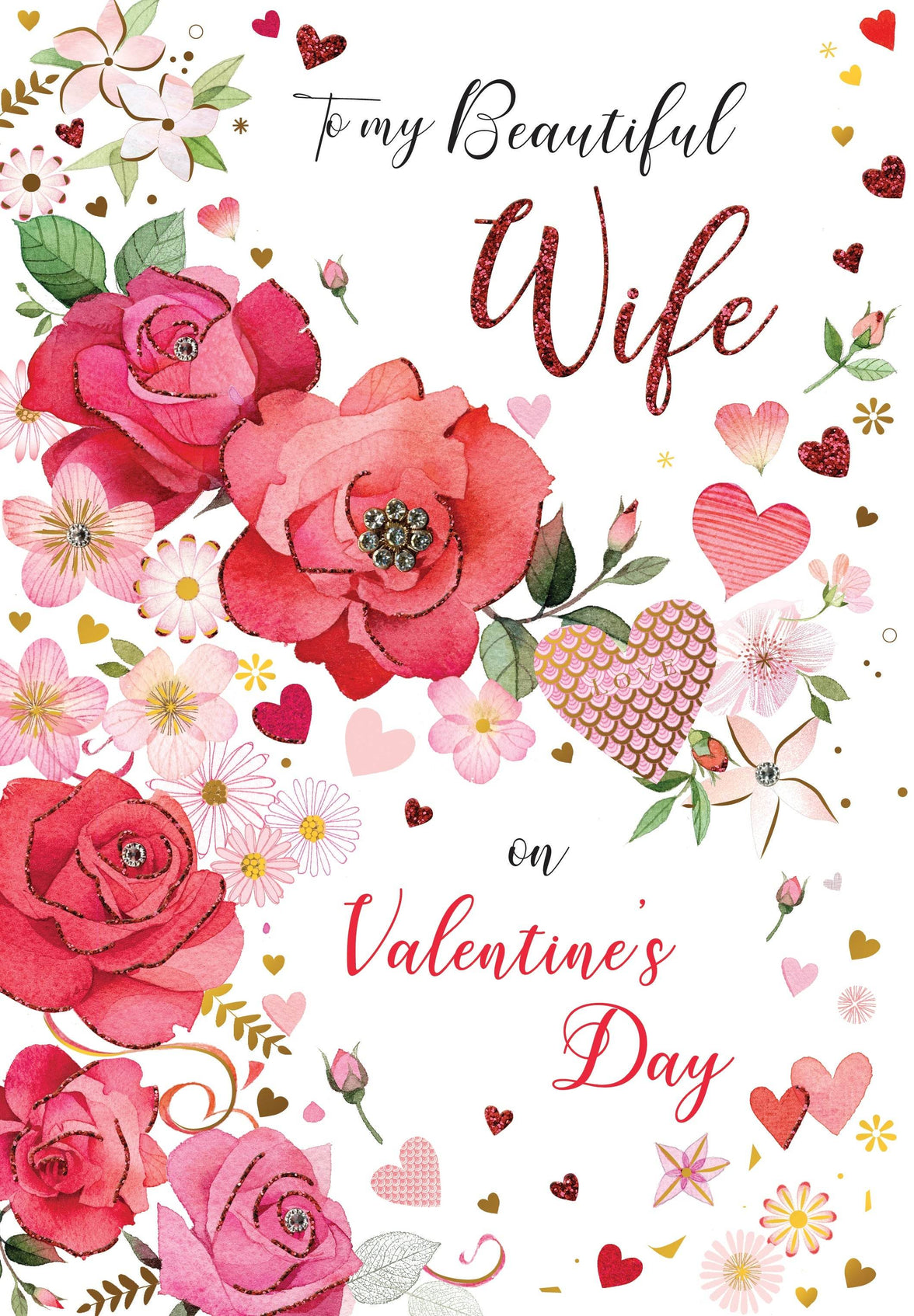 Beautiful Wife Valentine Card - House of Cards