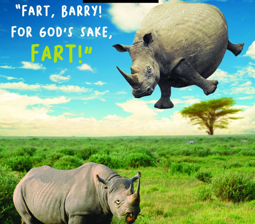 Rhino Fart Birthday Card