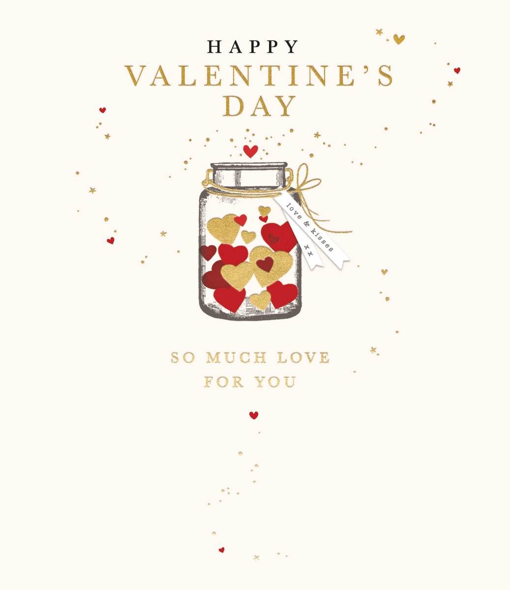 Jar of Hearts Valentines Card - House of Cards