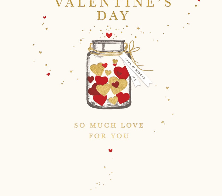 Jar of Hearts Valentines Card