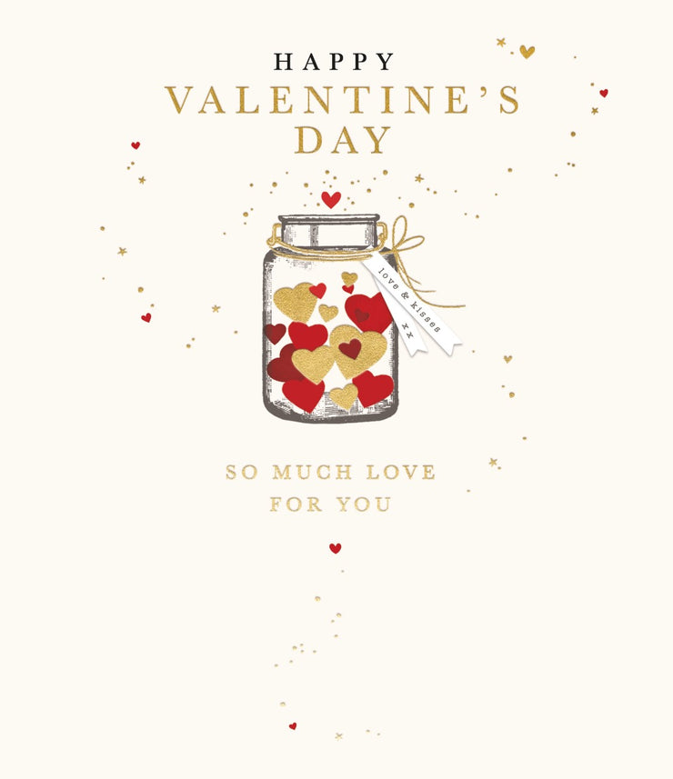 Jar of Hearts Valentines Card