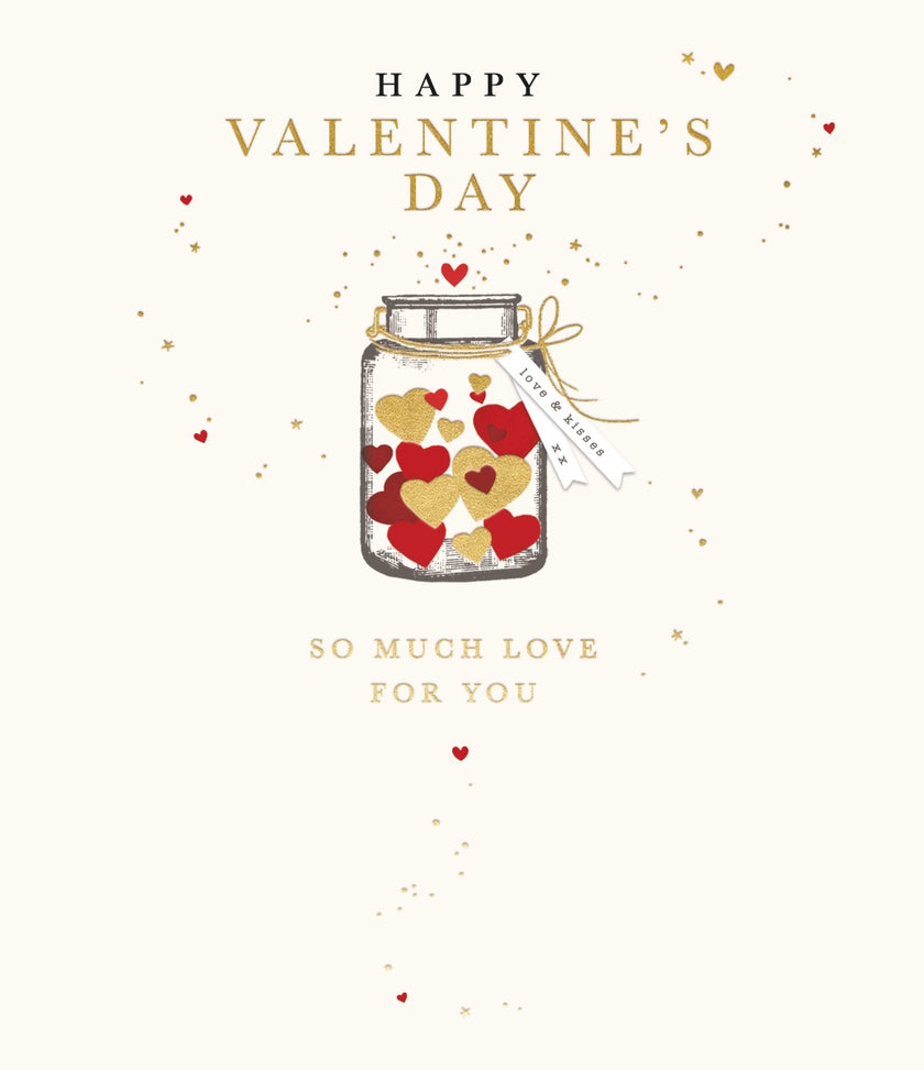 Jar of Hearts Valentines Card