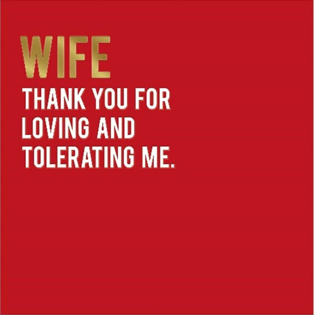 Wife Tolerating Me Valentine Card - House of Cards