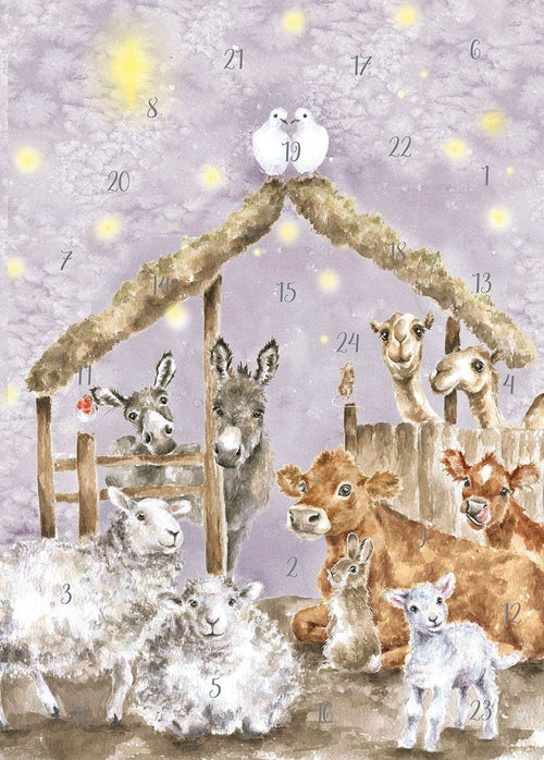Away in a Manger A4 Advent Calendar - House of Cards