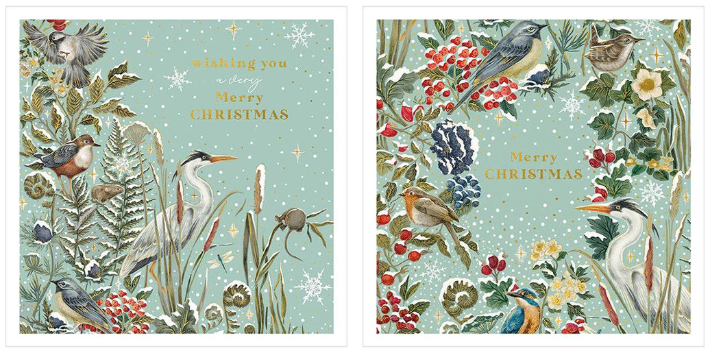 10 Winter Garden Merry Christmas Cards Wallet - House of Cards