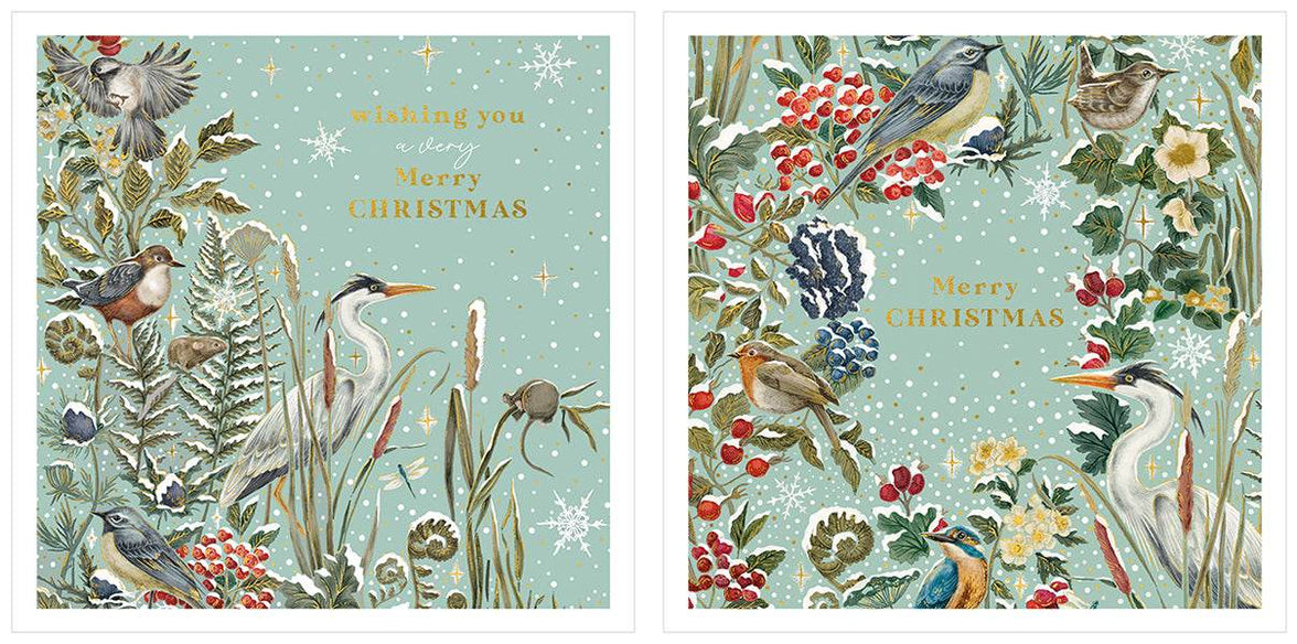10 Winter Garden Merry Christmas Cards Wallet - House of Cards