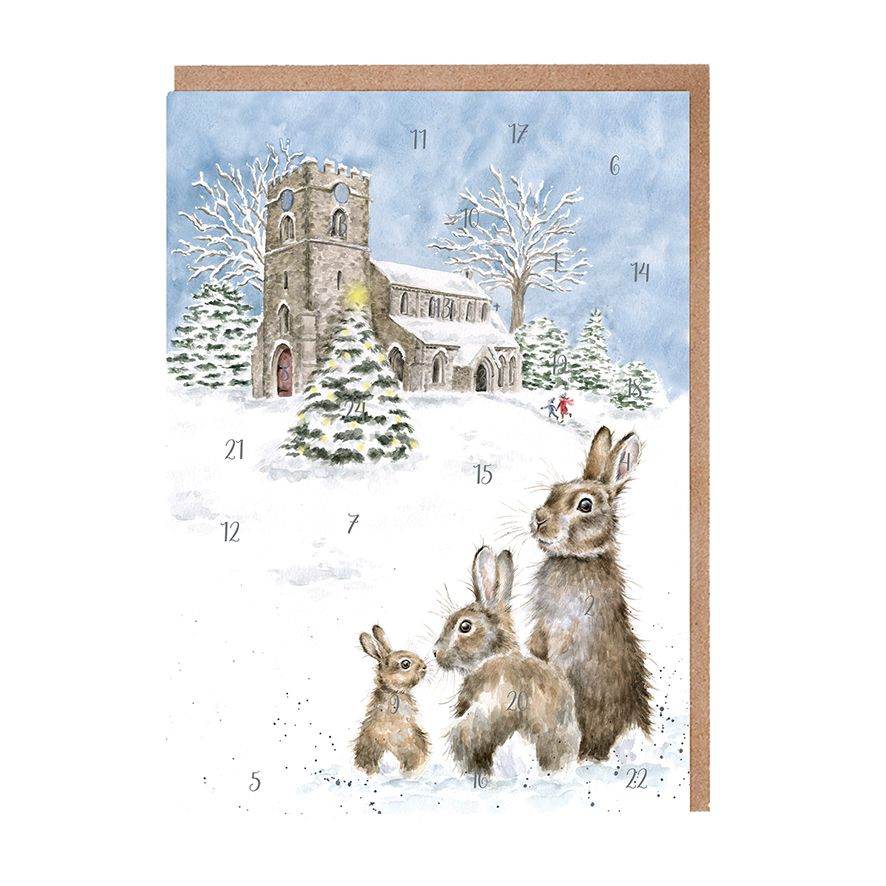 Hares in Church Yard Advent Calendar - House of Cards